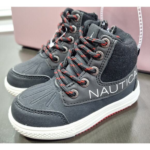 Nautica Black and Red Kids Boots - Picture 3 of 9